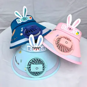 BISA COD T6461 Topi Kipas Lucu Anak-Anak Perlindungan UV dengan Kipas dan Pelindung Serangga Fashion