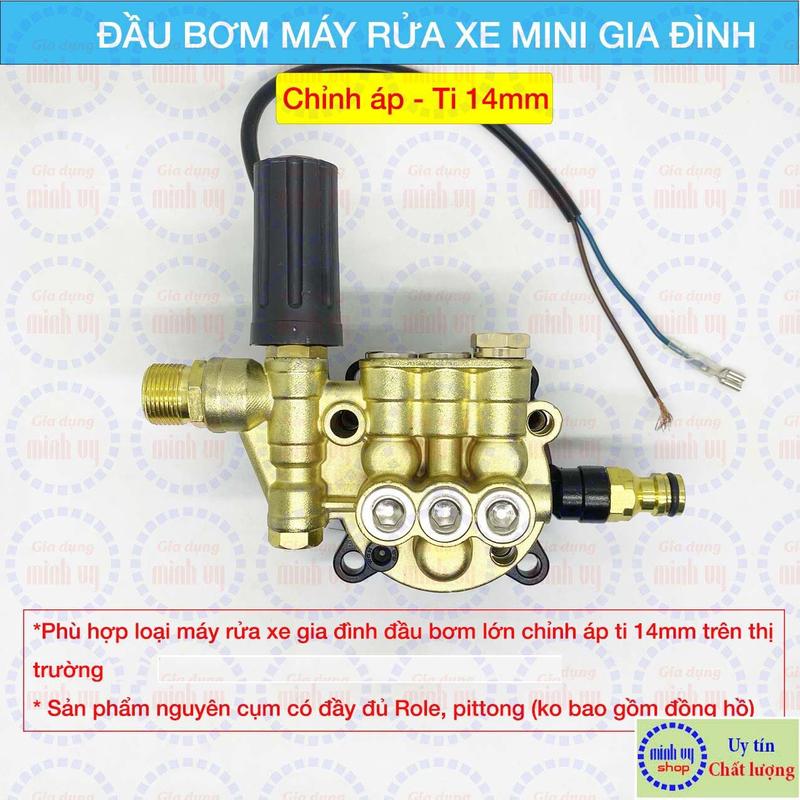 Đầu bơm phù hợp máy rửa xe boss 3000 , dekton 3001 và dekton 2800A loại tốt TI (pistong) 14mm chỉnh áp