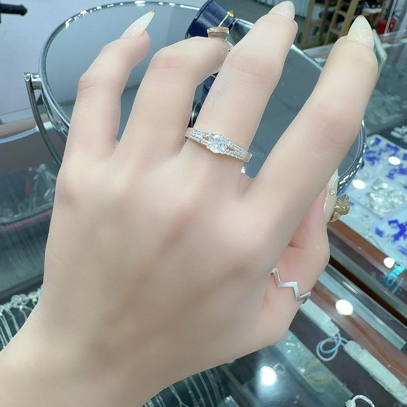 Nhẫn nữ tách lẻ từ nhẫn đôi chuẩn bạc ta_Bạc đẹp Hải Hạnh HHJ
