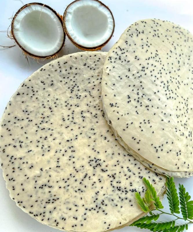 (Món ngon) Bánh tráng dừa Mỹ Lồng Bến Tre loại đặc biệt ( túi 10 bánh lớn) bánh tráng vỏ bánh tráng nướng bánh phồng dừa  bến tre Cake