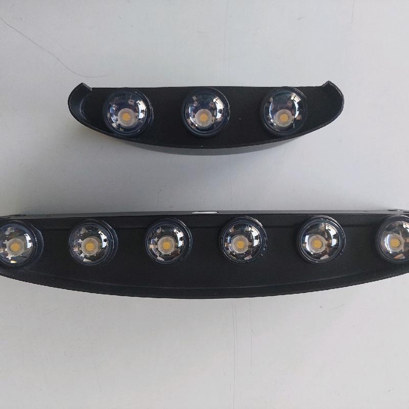 Đèn hắt tia vỏ đen 2w x 6, ánh sáng vàng 2