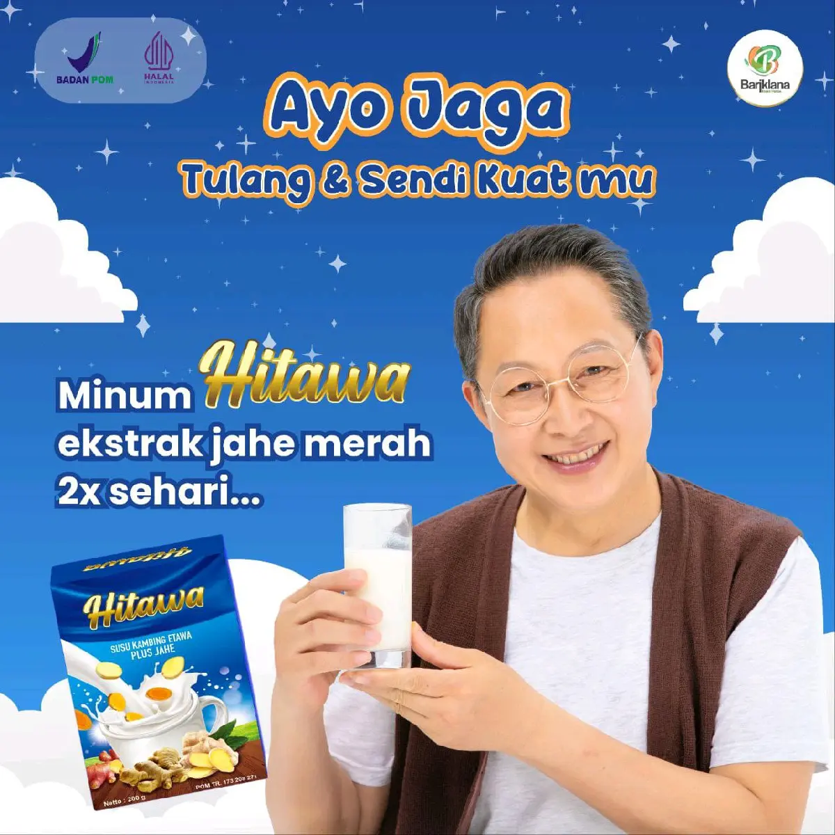 HITAWA Susu Kambing Etawa Plus Jahe berat 200gr susu untuk tulang dan nyeri sendi ampuh BPOM bisa COD Milk Dairy susu bubuk
