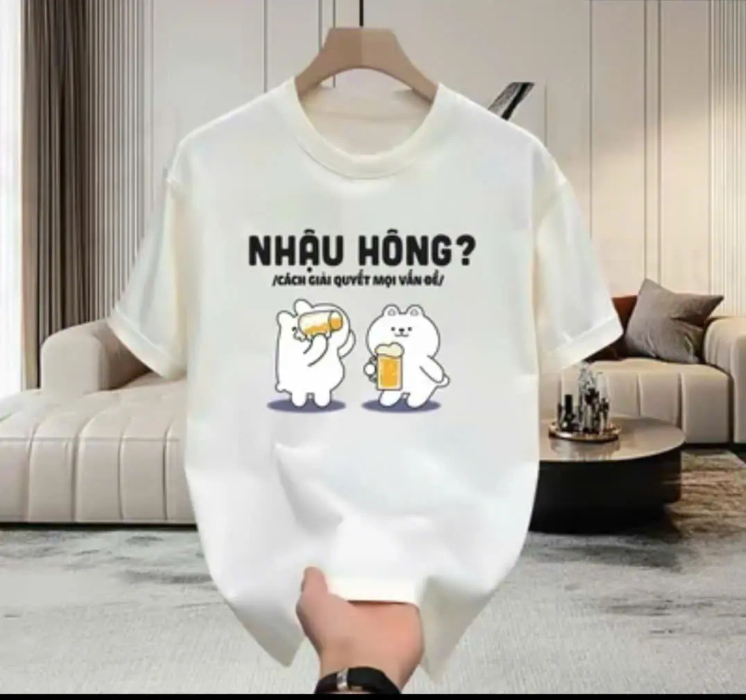 ÁO PHÔNG CỘC TAY NAM NỮ IN CHỮ NHẬU HÔNG KÈM HỌA TIẾT.HOTTREN.CHẤT VẢI MỀM MẠI THOÁNG MÁT