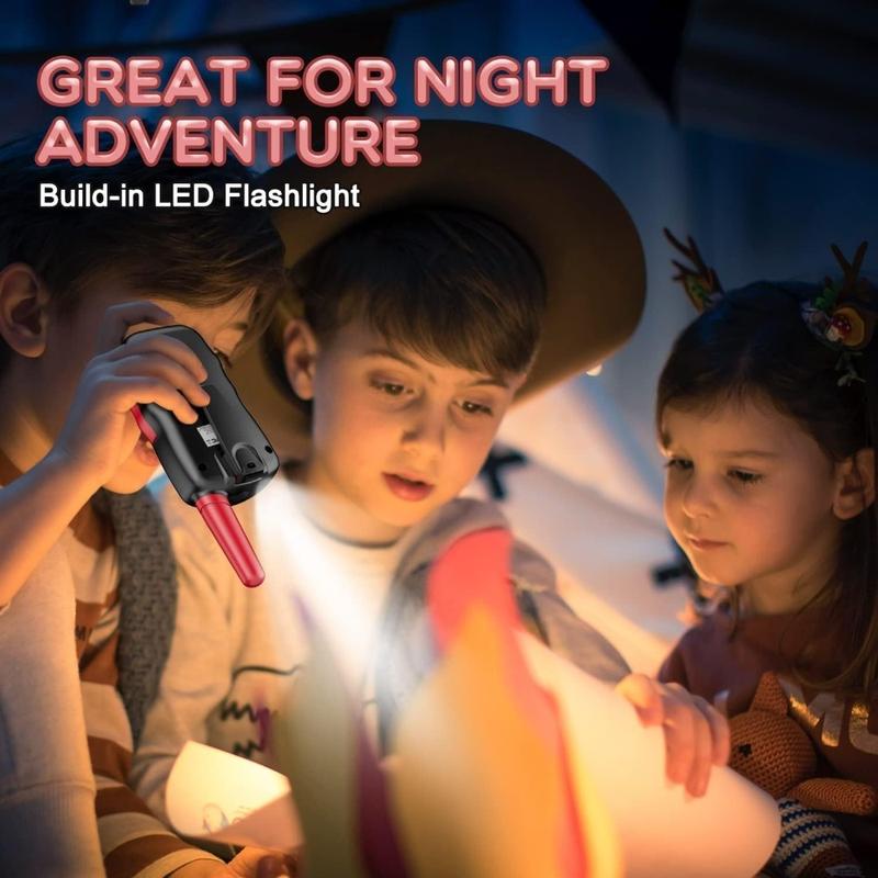 Product Introduction of Kids Walkie Talkies 3-12 Year Old Boys Girls 22 Channels Two Way Radio Toys with Backlit LCD for Outdoor Camping Hiking 5