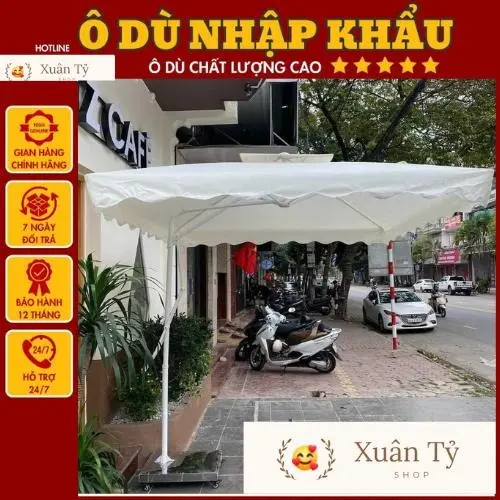 Ô lệch tâm vuông 2,5mx2.5m. hàng nhập khẩu. Khung sơn tĩnh điện chống rỉ, vải polyester chống thấm. Bảo hành khung lên tới 1 năm