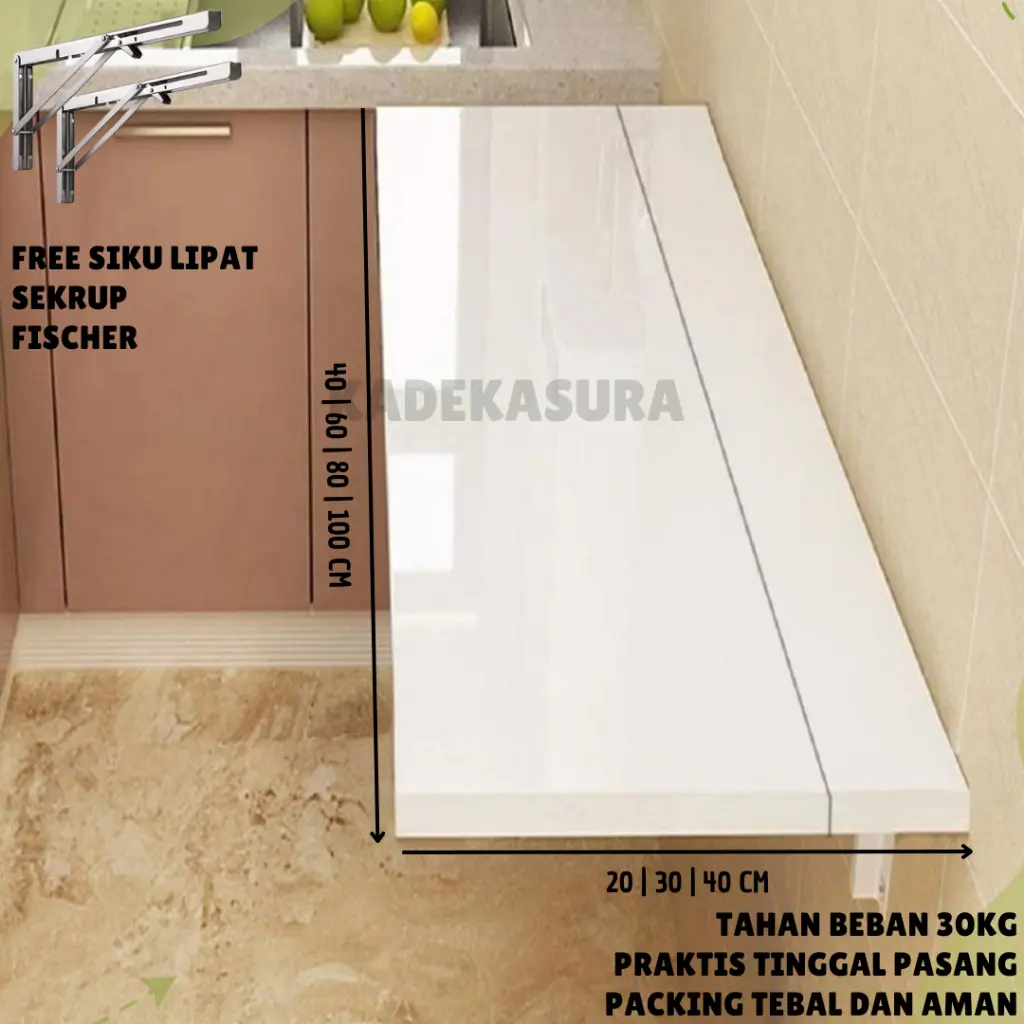 Meja Dapur Lipat Tempat Penyimpanan Makanan Meja Lipat Portable Berbagai Ukuran Dan Warna Furniture Kayu