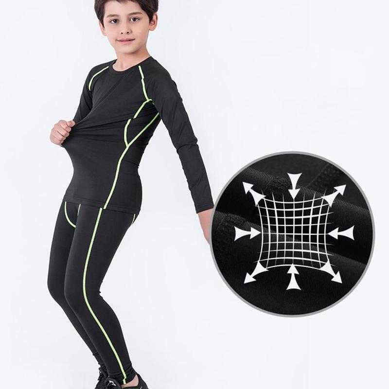 Product Introduction of 1pcs Kids Tights Suit Sportswear Children's Quick-Drying Breathable Sports Basketball Running Thermal Underwear 32
