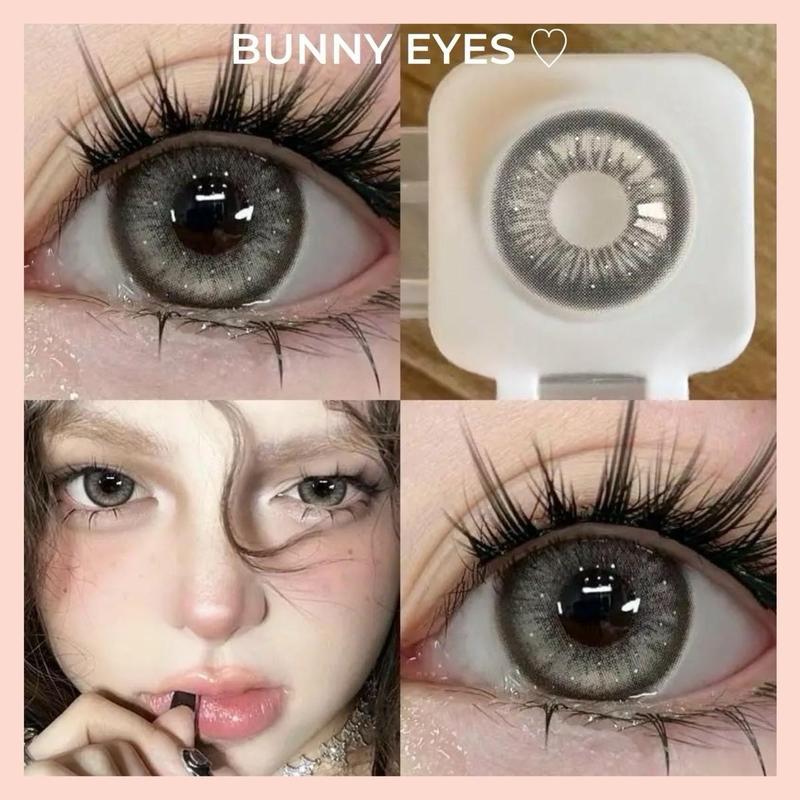 Kính Áp Tròng Lens Xám Thai Milk Gray Size 14.5mm Độ Cận Từ 0.00 Đến 6.00 Độ Tặng Kèm Khay Dụng Cụ Đeo - Bunny Eyes pearly gray lens giãn