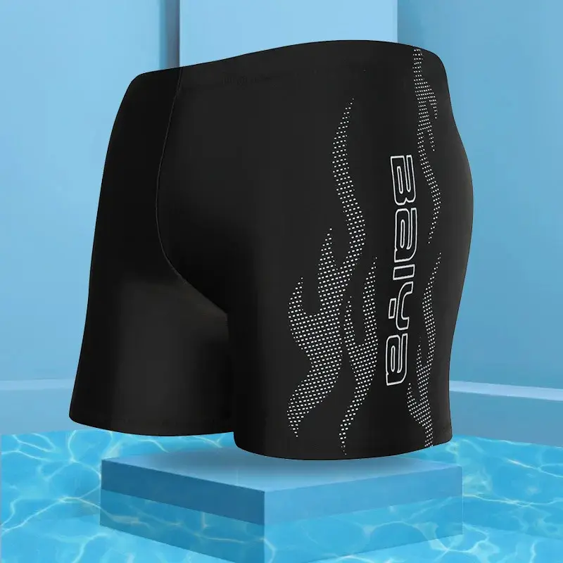 Men Elastic Swimming Trunks Swimwear Beach Swim Sport Short Briefs Surfing Summer Swimsuit Boxer Shorts Bathing Suit 5