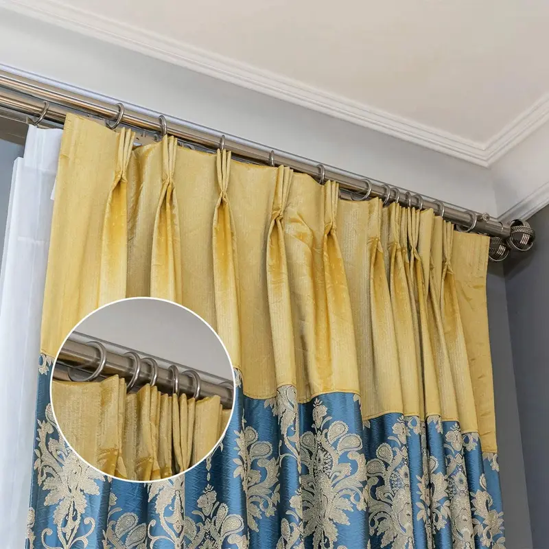 Vòng rèm kim loại, 40 chiếc, cho rèm và cực, vòng mắt xích trượt treo, đường kính trong 32mm, màu bạc 5