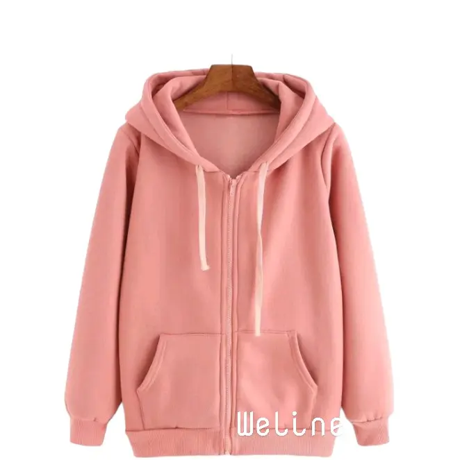 Jaket Hoodie Zipper Polos Dewasa Pria Wanita Ukuran L - XL - XXL Abu Army Fleece Sweater Distro 0