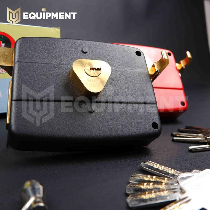 Jual kunci otomatis + rantai pengaman / rim lock GOLD COBRA ORIGINAL ...
