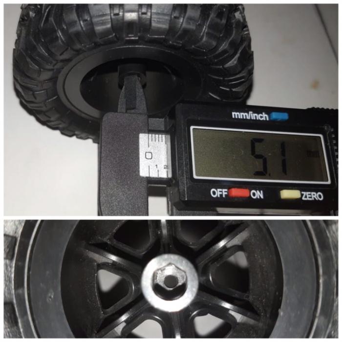 1 SET UPGRADE TIRE / BAN DAN RIM / VELG REMOTE CONTOL (RC) WPL MN D90 - FAKRA SHOP Plastik Control Toy 3