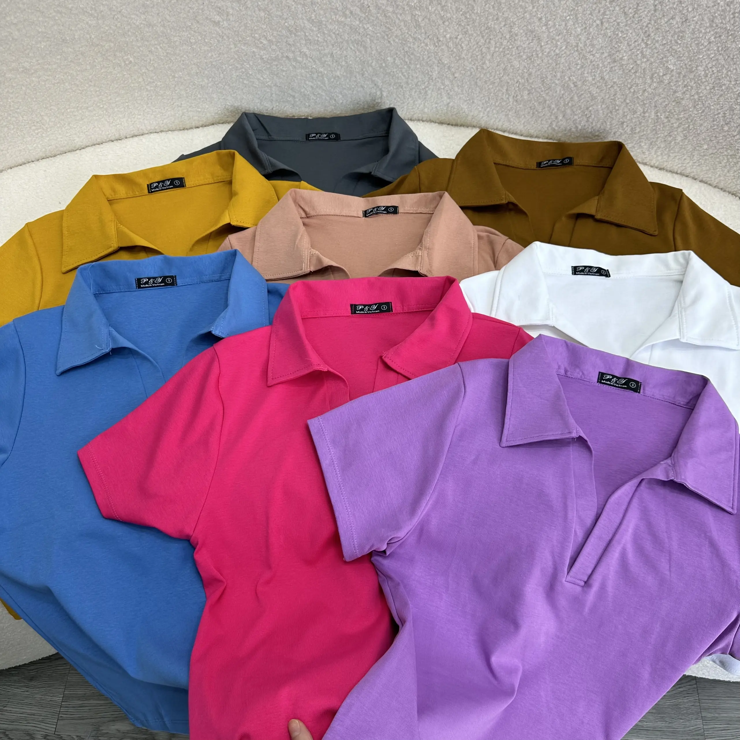Áo thun bigsize nữ tay ngắn cổ bẻ polo chất thun borip thái mềm mịn co giãn - ACB | BigBuy360 - bigbuy360.vn Áo thun bigsize nữ tay ngắn cổ bẻ polo chất thun borip thái mềm mịn co giãn - ACB | BigBuy360 - bigbuy360.vn