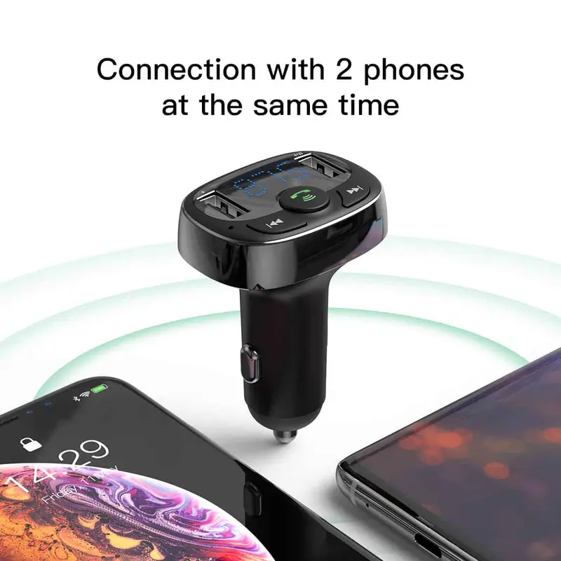 Củ sạc/ tẩu sạc đa năng trên xe hơi BASEUS S09 Pro CAR CHARGER, có BLUETOOTH kết nối không dây. 5