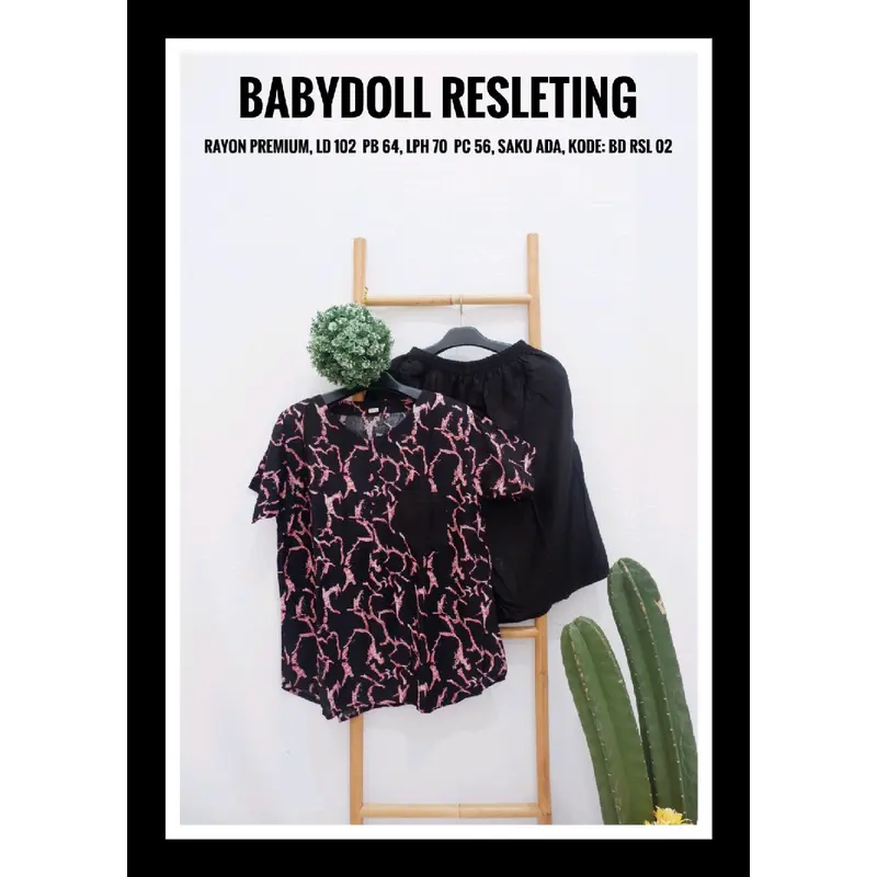 Babydoll Rayon Resleting Busui 1