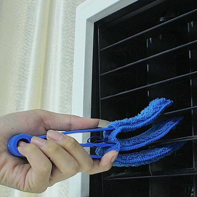 Solid Color Non-slip Durable Cleaning Cloth, 1 Count Removable Air Conditioner Outlet Gap Dust Brush, Household Cleaning Supplies, Cleaning Bundles for House, Cleaning Gadgets for Home, House Cleaning Tools 5