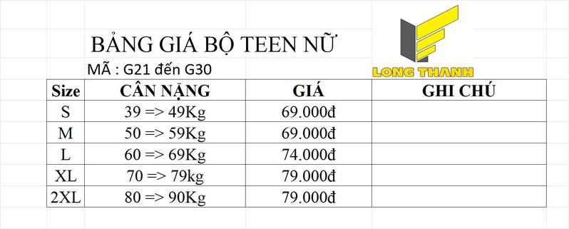 Product Introduction of G21- Bộ quần áo Thun Cao Cấp Co Giãn - Long Thanh Top Women 0