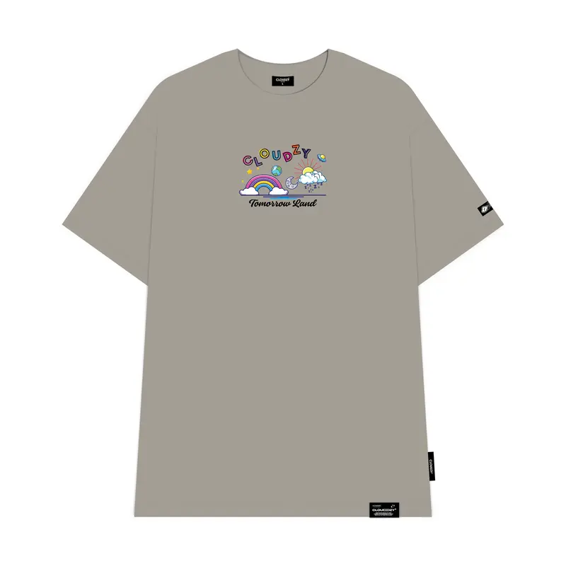 Áo thun nữ nam unisex tay lỡ phông localbrand CLOUDZY form rộng teen cổ tròn trắng oversize TOMORROW 2