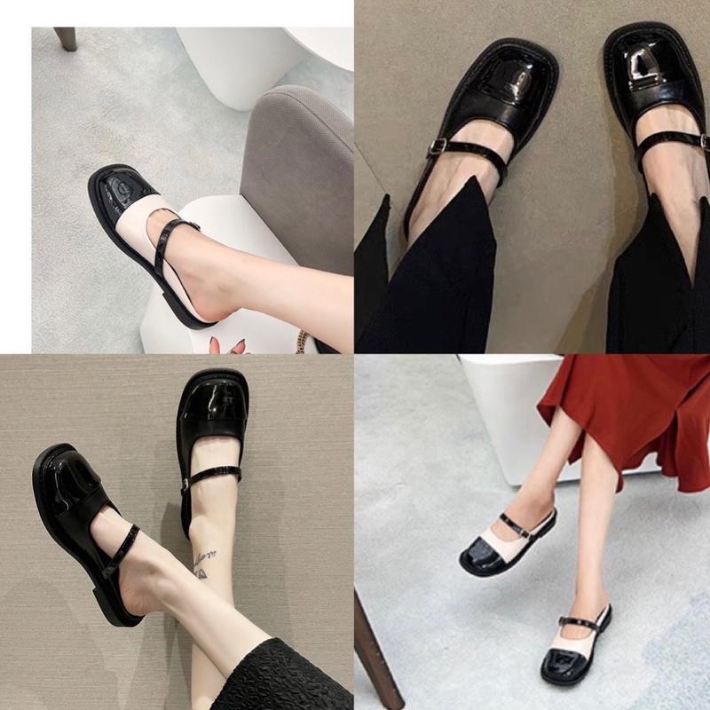 Giày SỤC ĐẾ ĐỐC VÁ MŨI (form to khách lấy lùi 1 size) Nữ Shoes DéP Sandal