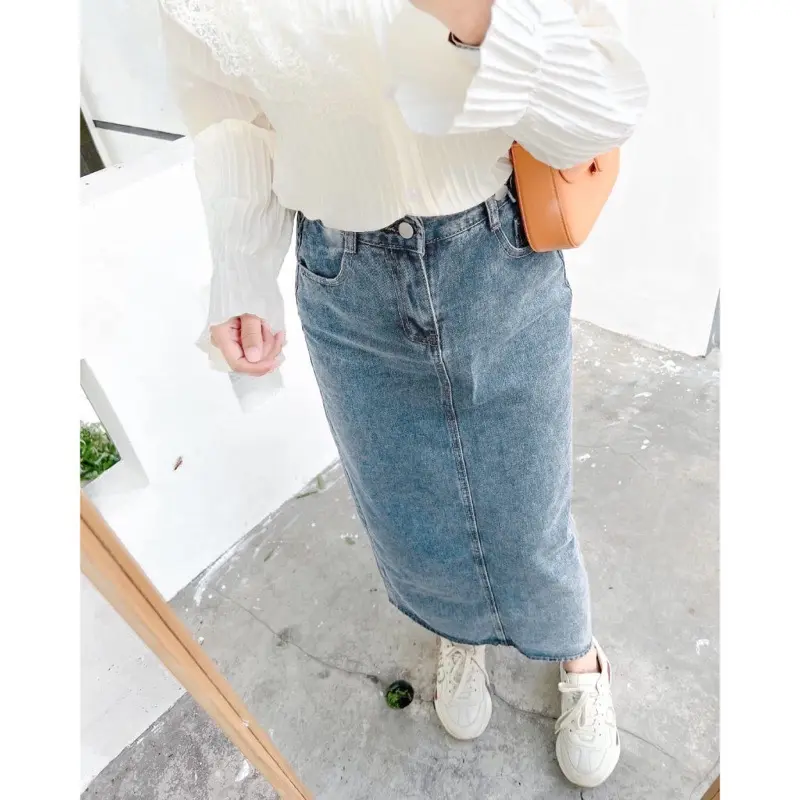 ROK JEANS SPAN STRETCH / ROK JEANS SNOW POLOS/ JEANS SKIRT HIGHWAIST 2
