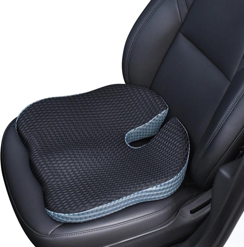 TikTok Shop Car Seat Cushion for Car Upgrade Wedge Butt Pillow to Improve Vision Posture Hip Surrounded Design Sciatica Pain Relief Pillow Memory Foam Tailbone Pain Relief Cushion for Long Time