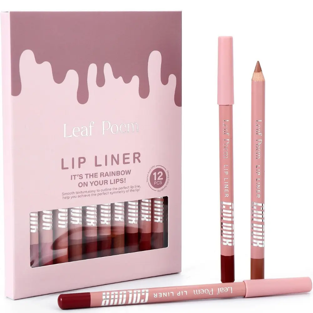 12-Color Matte Lipstick Lip Liner Set Outline Lip Makeup Lip Pencil Set