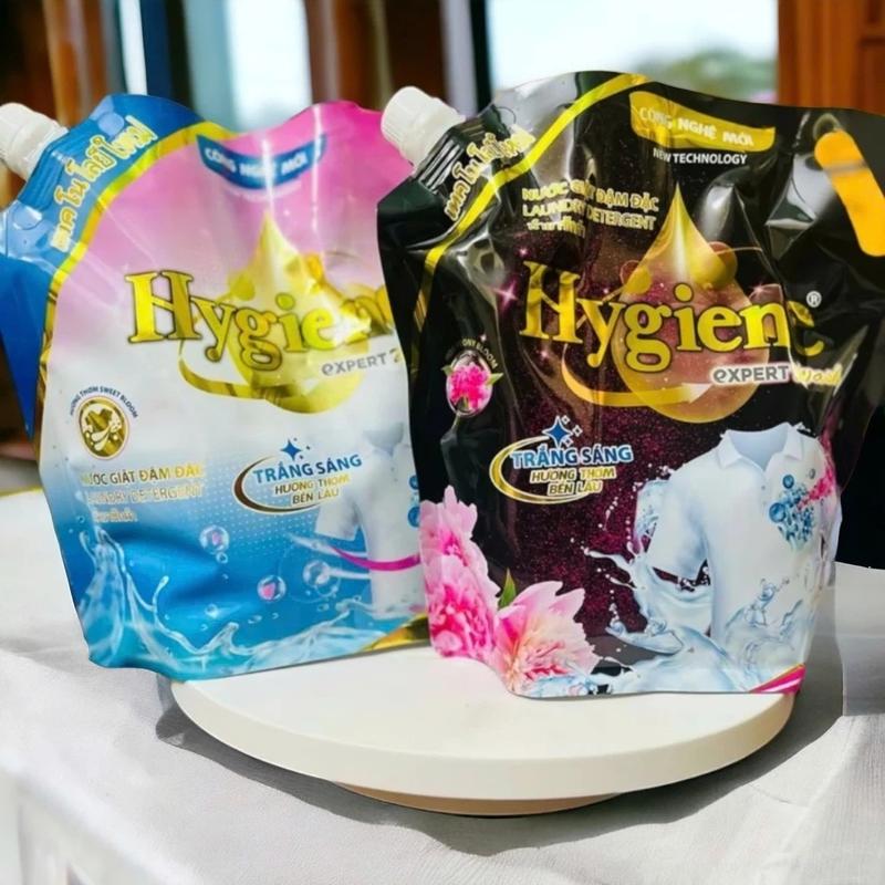 (Trợ giá) Combo 2 Túi Nước Giặt Hygiene Sacom Việt Nam 1.8L - Công nghệ Thái Lan - Hương Nước Hoa Dịu Nhẹ - An Toàn Cho Da - Lưu Hương 48 Tiếng - Làm Sạch 5