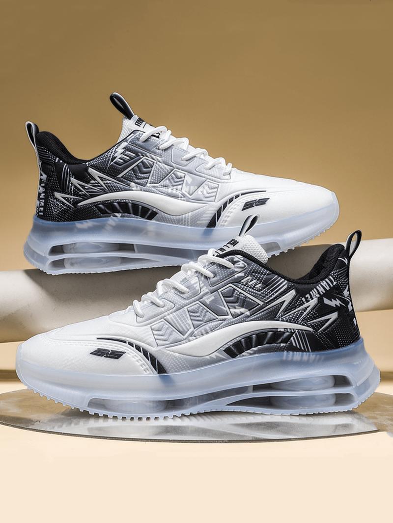 Product Introduction of Fashion Sneakers, Lightweight Sports Running Shoes, Anti-Slip Casual Walking Shoes, Shock Absorbing Athletic Shoes Valentines Training Closed Runner Trainer Boy Footwear Lace Black And White 16