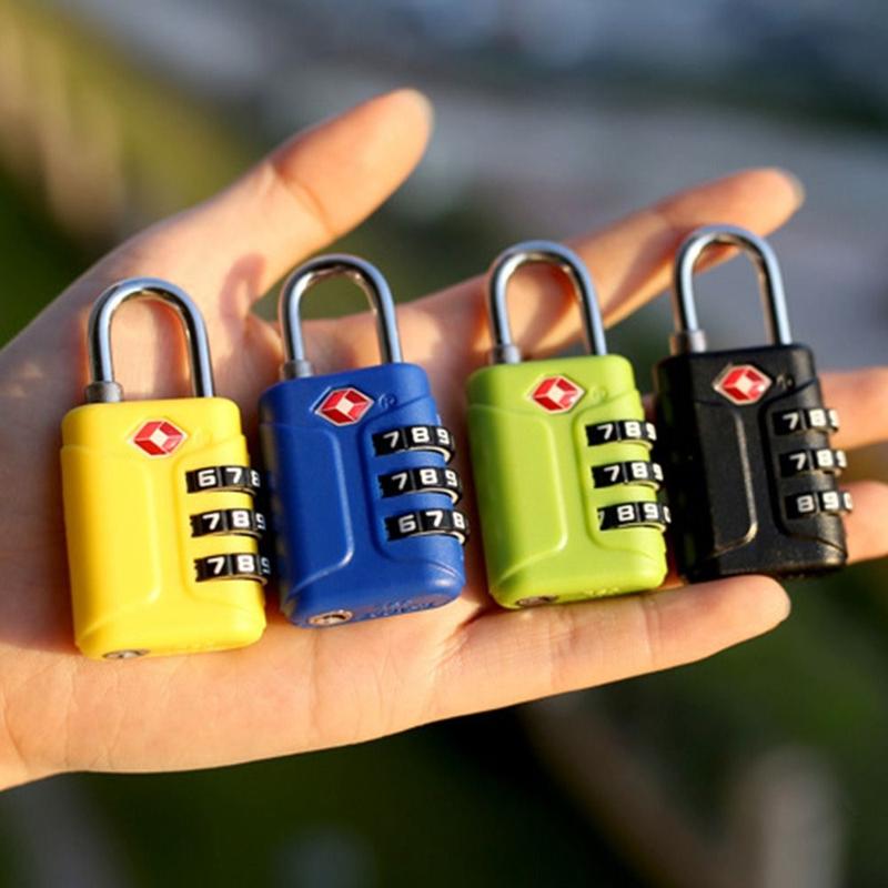 Product Introduction of Portable TSA 3 Digit Combination Lock Cabinet Locker Security Tool Customs Password Lock Padlock Anti-theft Lock Travel 17