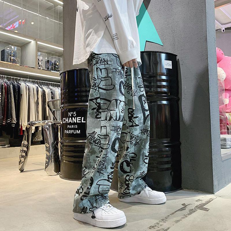 Product Introduction of Quần Dài Ống Rộng, Phong Cách Hip Hop, Thiết Kế Graffiti, Quần Ngoại Cỡ Dành Cho Nam Giới, Quần Jazz Và Quần Đường Phố Cao Cấp, Thích Hợp Cho Khiêu Vũ Và Phong Cách Cổ Điển 14