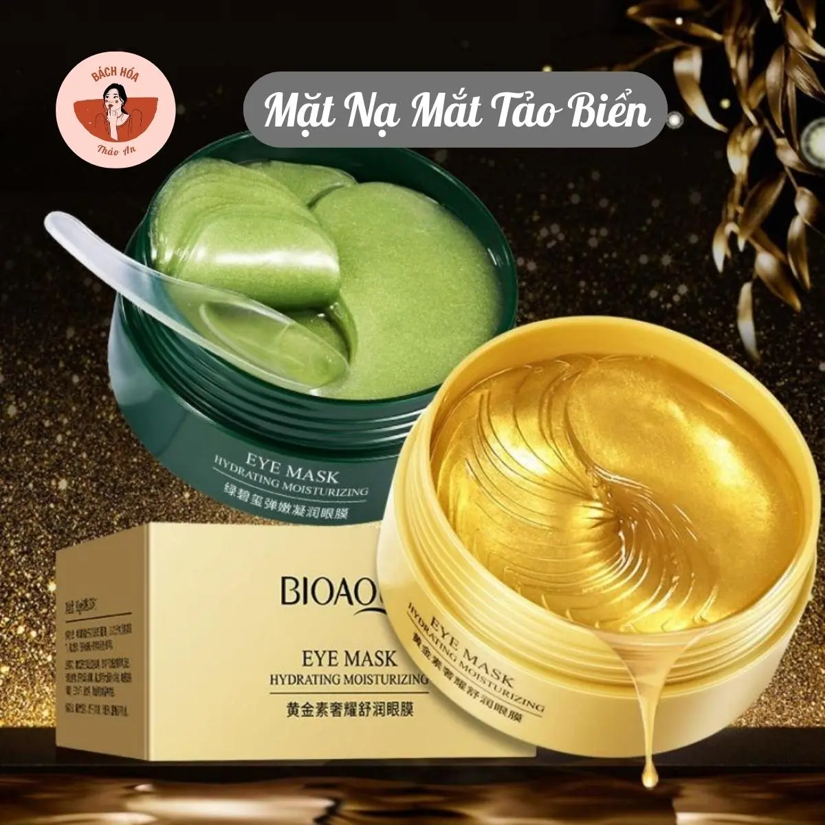 Mặt Nạ Mắt Tảo Biển Hộp 60 Miếng Dưỡng Mắt Hỗ Trợ Giảm Cuồng Thâm  Bọng Mắt Và Làm Mờ Nếp Nhăn Cho Bạn Đôi Mắt Khoẻ Mạnh Và Căng Tràn Sức Sống Women