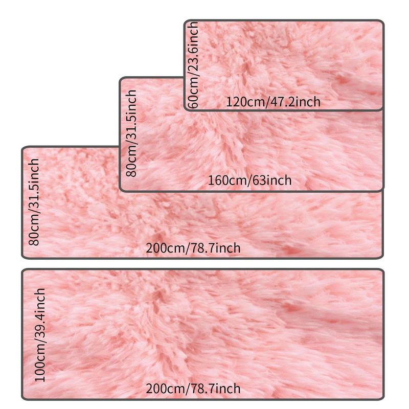 Autumn Homeware Solid Color Comfortable Fuzzy Rug for Room Decor, 1 Count Non-slip Soft Cozy Large Rug for Kitchen Living Room Bedroom Bedside, Cozy Home Accessories, Christmas Gifts, Christmas Decorations 2