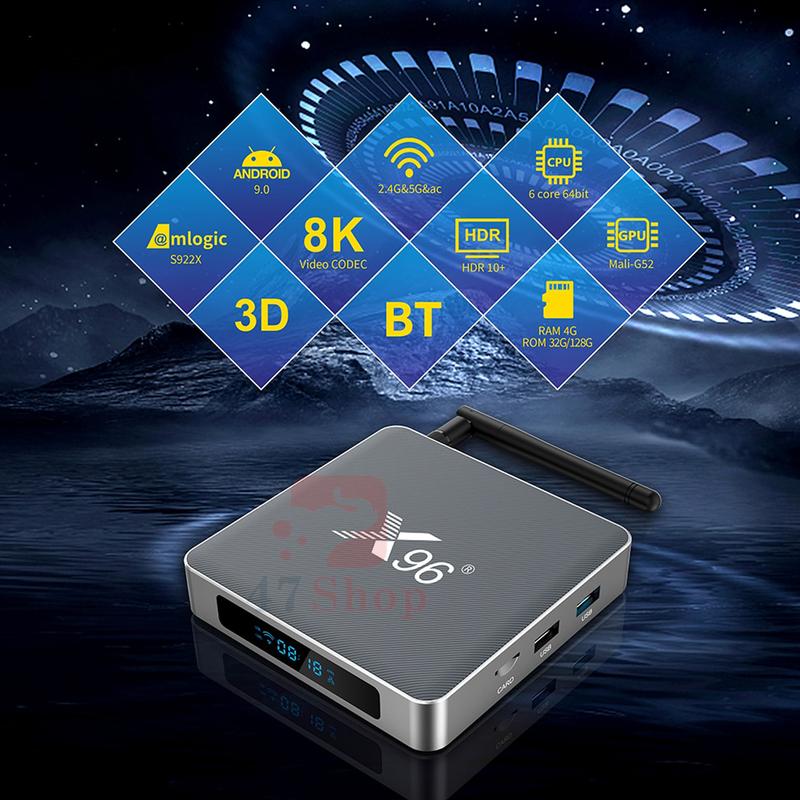 Android TV Box X96 X9  Amlogic S922X DDR4 4G RAM 32G ROM 8