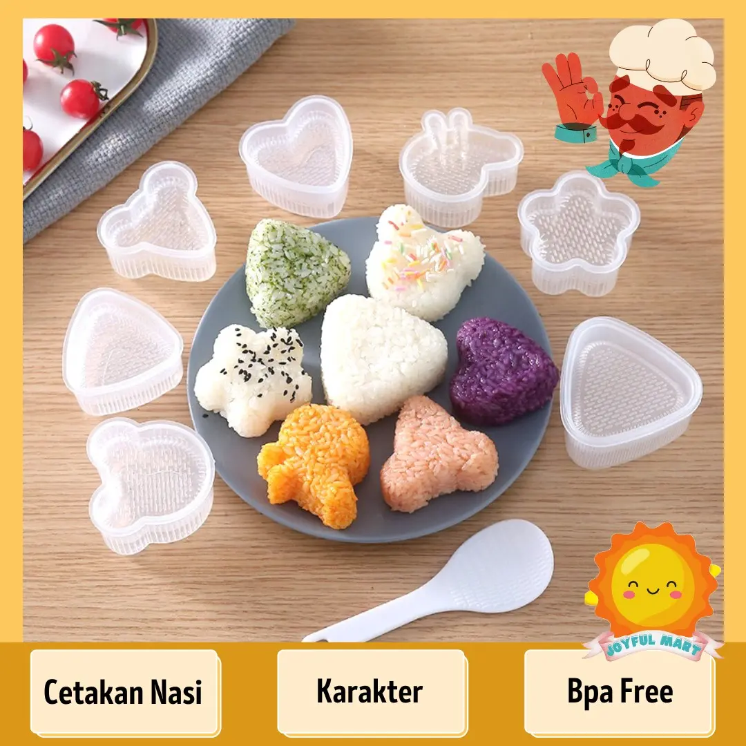 Cetakan Nasi Bento Buat Anak Simple Mudah Transparan