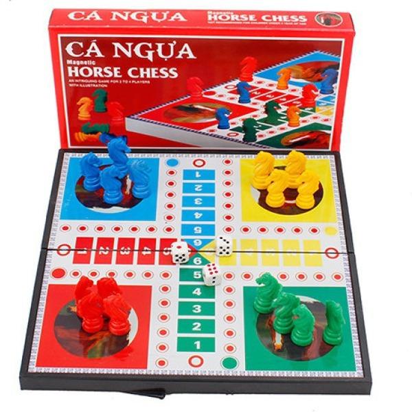 (KÈM QUÀ) Bộ Đồ Chơi #Toy CỜ CÁ NGỰA có Nam Châm,hộp nhựa cứng có thể gấp gọn,không bị rơi 1