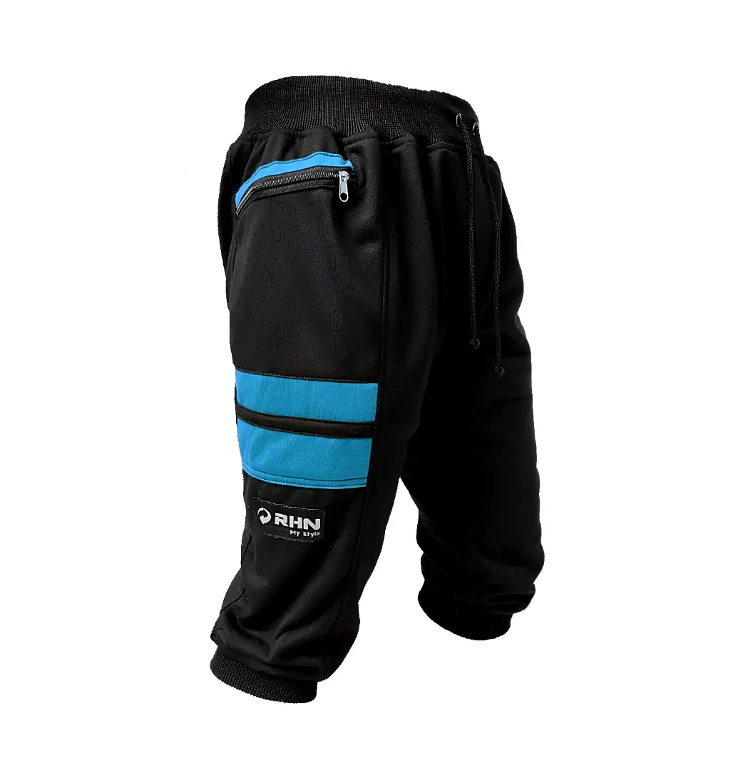 Celana Joger sport Pendek pria Panjang 3/4 bahan fleece katun pinggang karet melar Nyaman Panjang