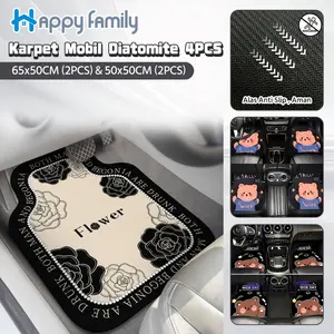 (HF) LOKAL Karpet Mobil DIATOMITE 4 PCS Universal 65x50CM & 50X50CM Anti Slip HIGH QUALITY