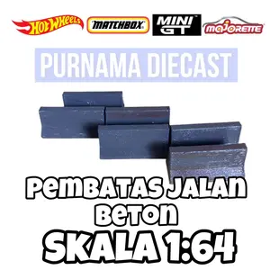 Diorama Pembatas Jalan Beton Skala 1:64 Miniatur Untuk Hot wheels Dll Toy