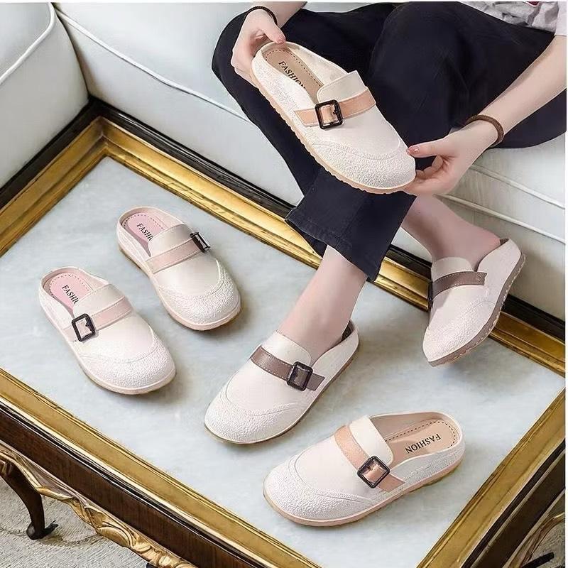 BBBB-809【Gấu Trúc Anh】- Giày Lỗ Bao Đầu nữ 2024 đế dày mùa hè 3 màu DéP Shoes dép  giả 5
