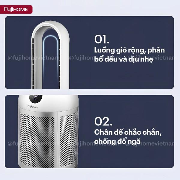 Product Introduction of Quạt không cánh lọc không khí bằng ion, màng lọc Ion bạc Fujihome BF307DC - Bảo hành 24 tháng 10