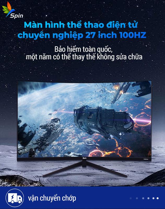 Màn hình máy tính spin 27 inch Full HD 100hz 2ms Thời gian đáp ứng Màn hình cong | BigBuy360 - bigbuy360.vn