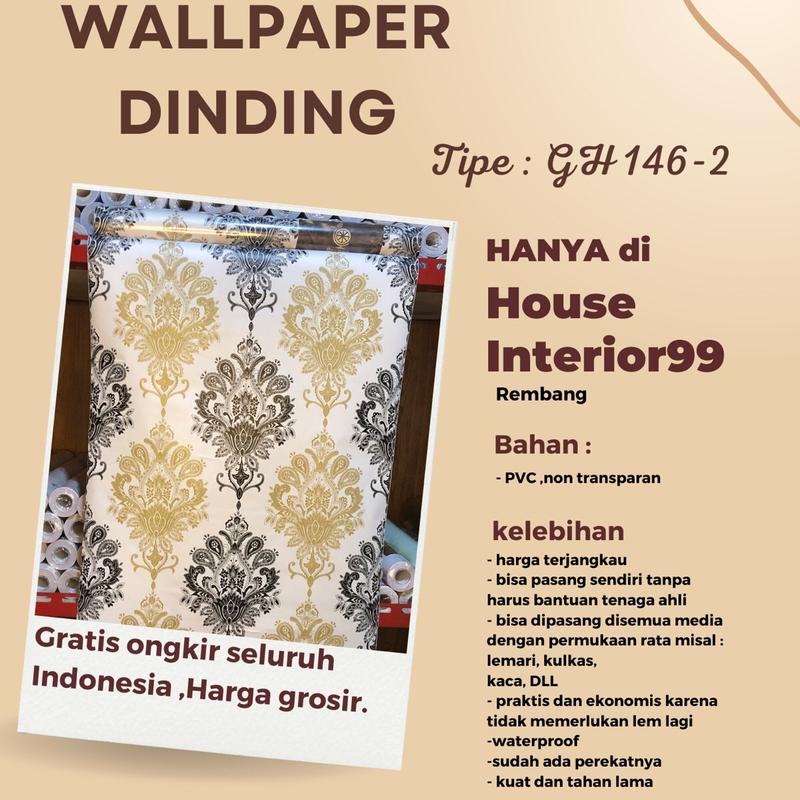 Paket 2 roll Wallpaper dinding 10m x 45 cm Wallstiker Dinding Wallpaper 1
