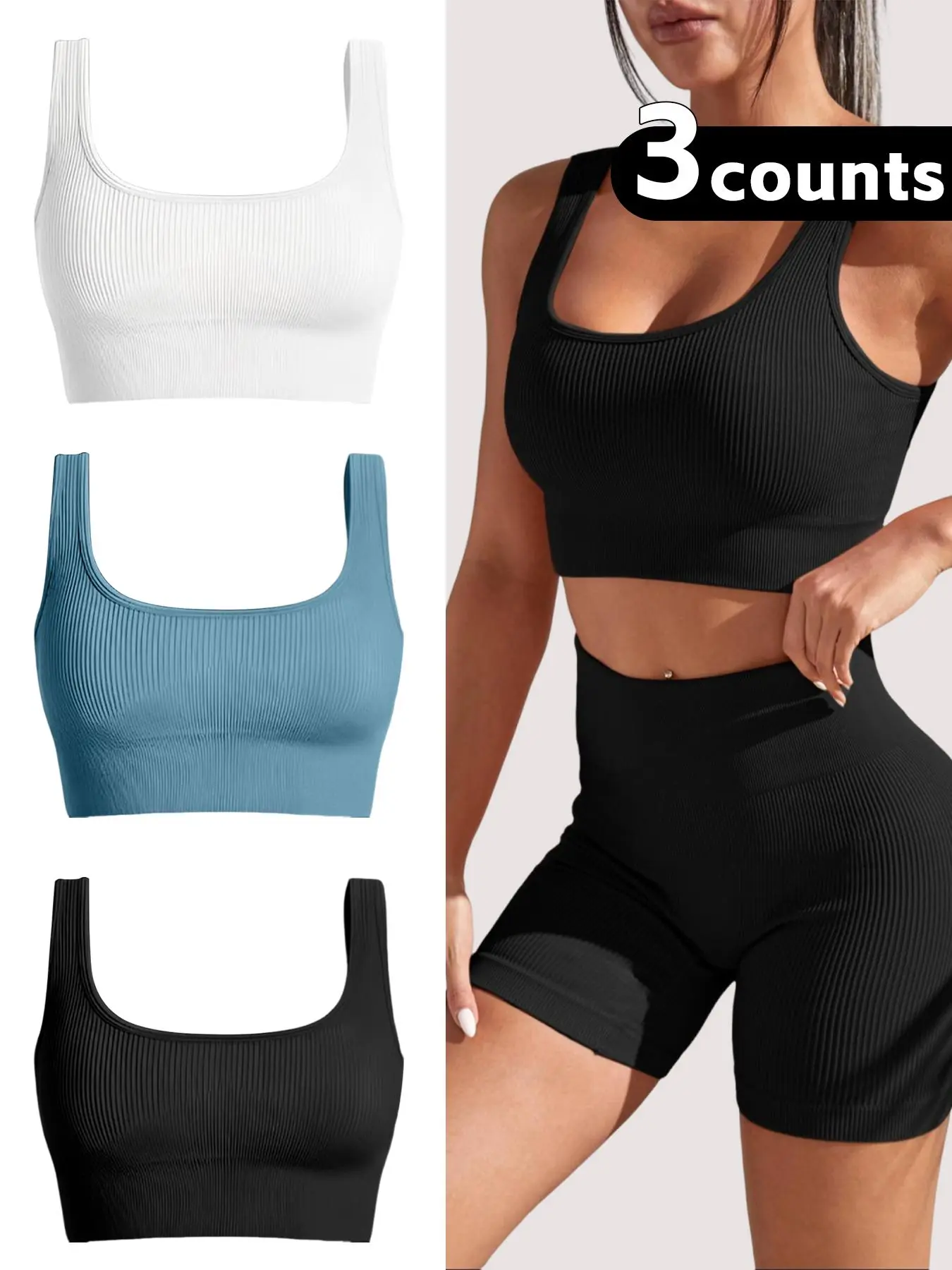 Women's Solid Sports Bra, Sporty Comfort Breathable Lingerie Top for Yoga Gym Workout, Workout Sets, Gym Clothes Women, Women's Sports Clothing for All Seasons, Sports Bras for Women, Summer Clothes for Women, Gym Wear, Lounge Bras, Activewear