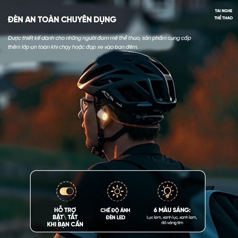 GUANRIDA Tai nghe chạy bộ X4 ANC Bluetooth 5.4 HiFi âm thanh Mic tích hợp Chống bụi Đèn an toàn Dễ chịu khi sử dụng Nghe Nhạc Đàm thoại Hỗ trợ kết nối Bluetooth 5.4 với iPhone và Android