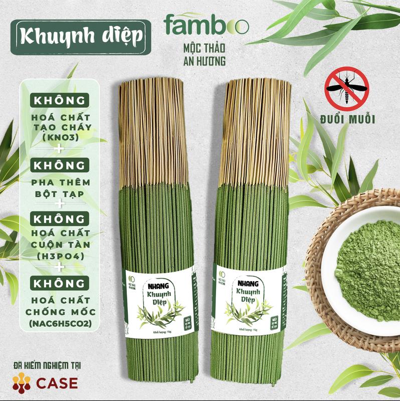 Nhang Khuynh diệp Mộc Thảo An Hương 20, 30, 40 cm thơm dịu | Nhang thơm thờ cúng, đuổi muỗi