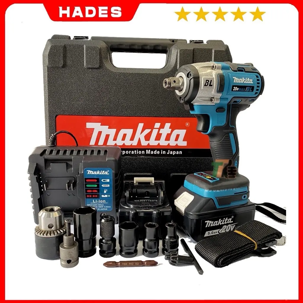 ￼Máy Siết Bulong Makita 20V Đông cơ Không Chổi Than, Khoan tường bắn vít, siết ốc, khoan tường