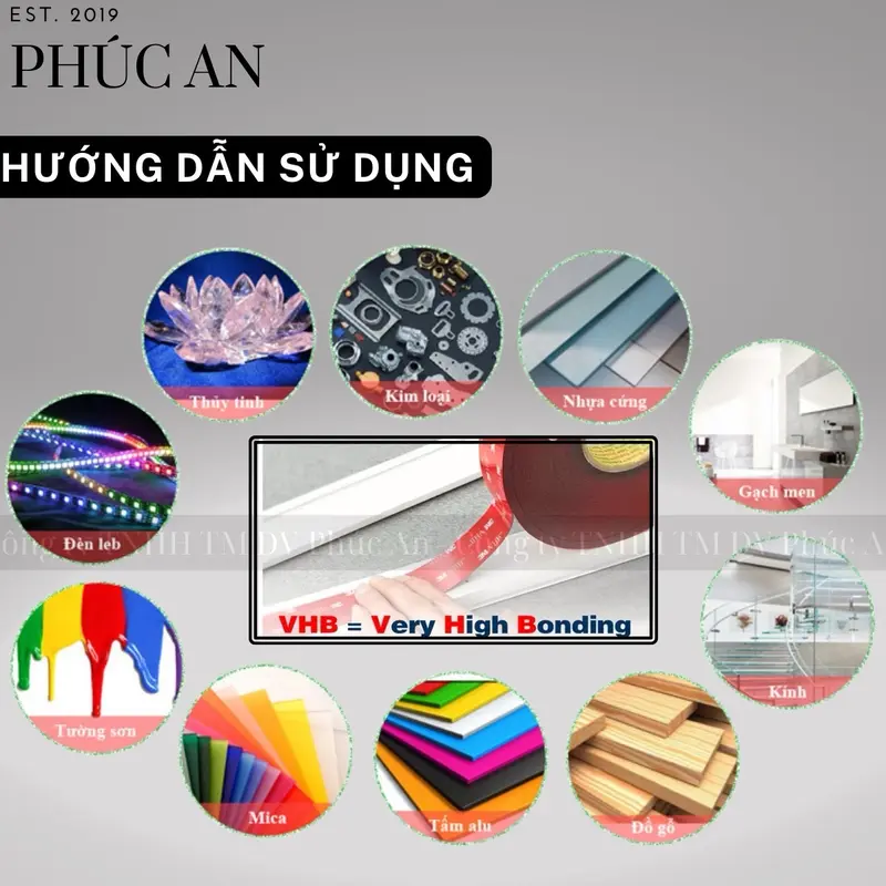 Băng Keo 2 mặt cường lực 3M VHB GPL-110GF 1.1mm, màu xám, dán vè mưa,Logo, Đồ chơi xe, nội thất... 2