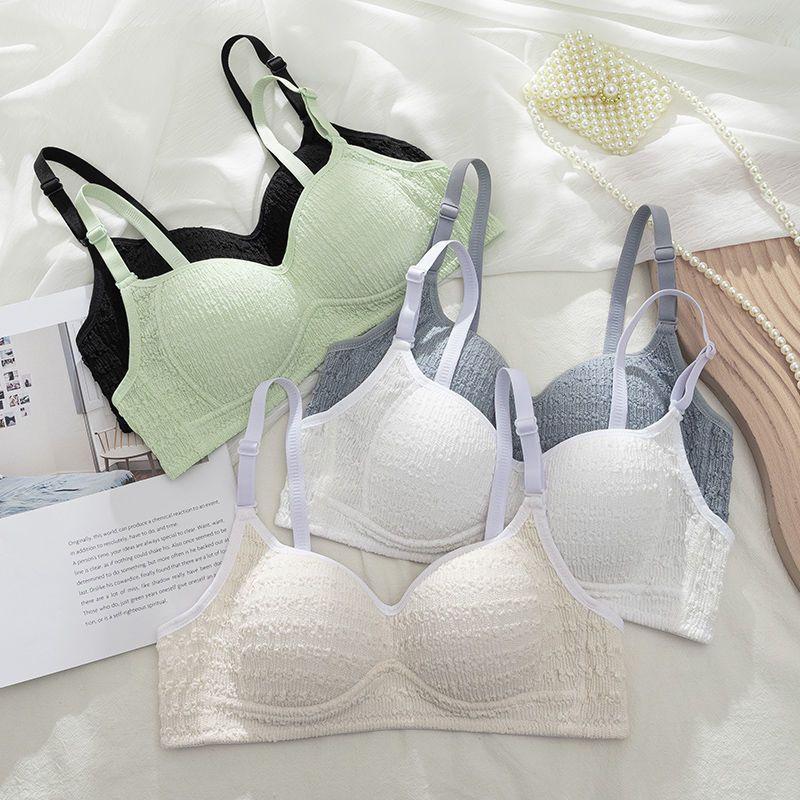 Áo ngực nữ mút mỏng - Áo lót không gọng nữ sinh thông khí cotton mềm mịn Bellar Bra  Women Kem áocon nữ ômngực Sen A422