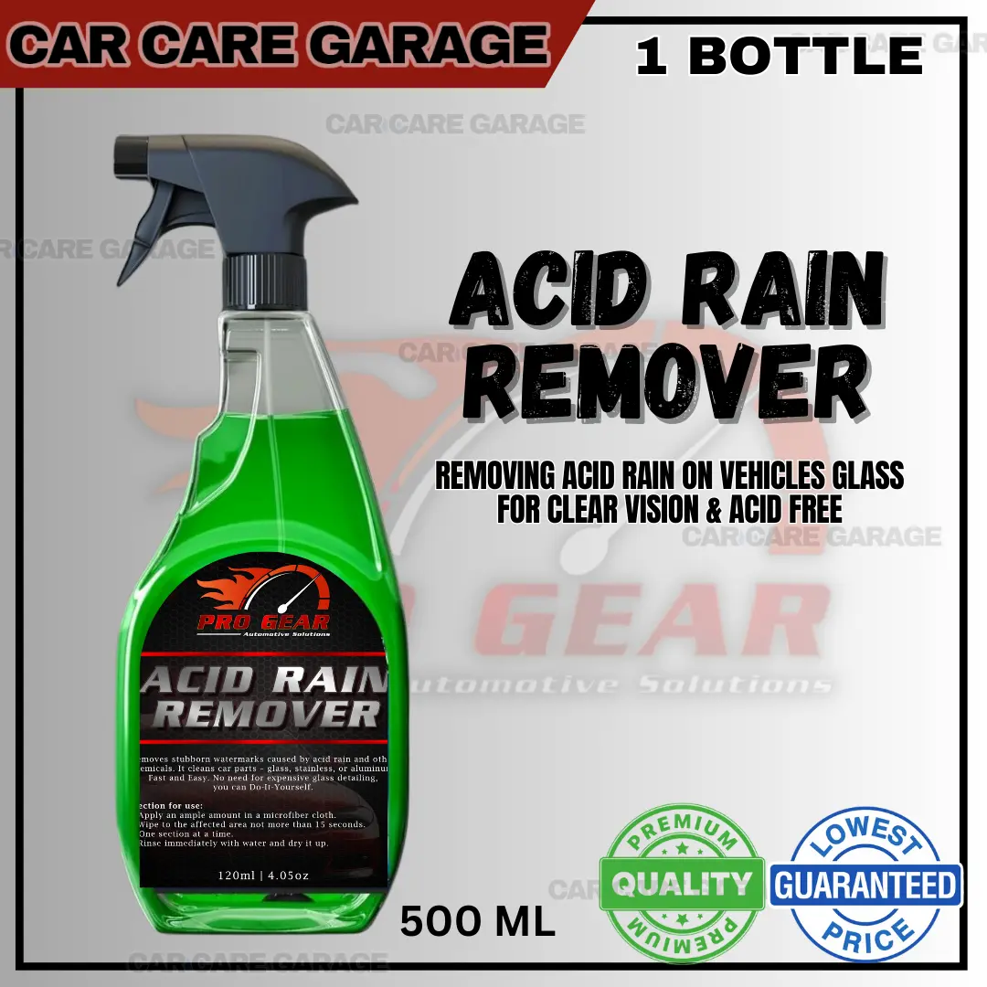 Pro Gear - Acid Rain Remover | Glass Cleaner (500ml) waxes liquid emulsion wax buy 1 watermarks remover wax coat gleam  glass microtex  acid acid rain gwapo  acid